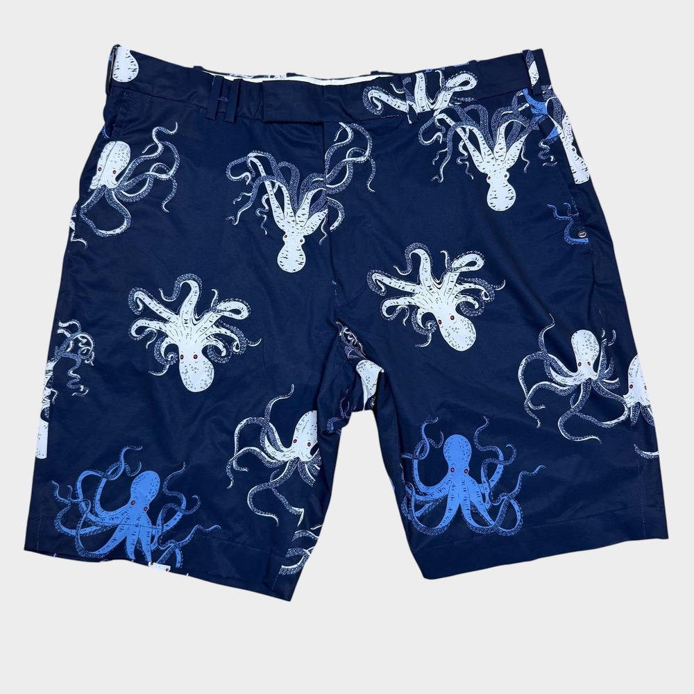 RLX Ralph Lauren Mens Navy Octopus Print 100th PGA Championship Golf Shorts 36